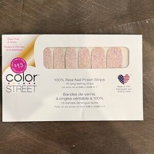 Color Street Pink Glitter Nail Strips- Shimmer Down
